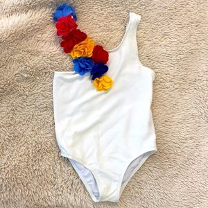 Janie and Jack size 6 white one piece swimsuit.